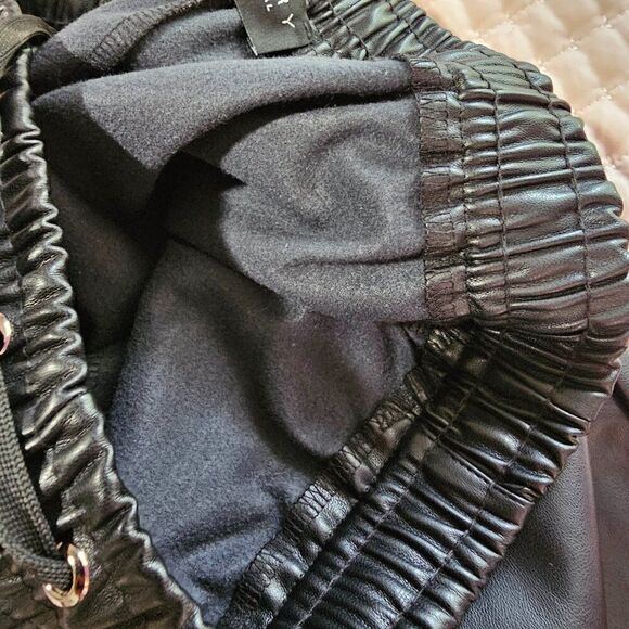 NWT LAUNDRY BY SHELLI SEGAL BLACK FAUX LEATHER TAPERED PANTS SZ M - Picture 8 of 16